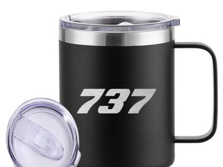 737 Flat Text Designed Stainless Steel Laser Engraved Mugs on Sale