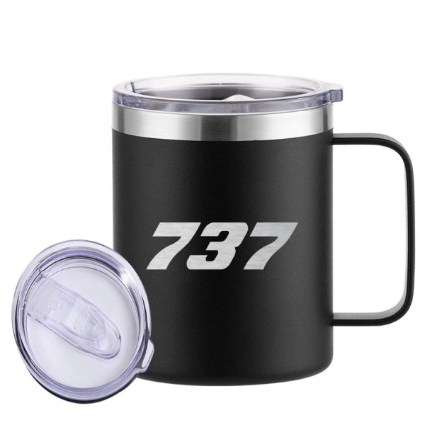 737 Flat Text Designed Stainless Steel Laser Engraved Mugs on Sale