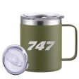 747 Flat Text Designed Stainless Steel Laser Engraved Mugs Online now