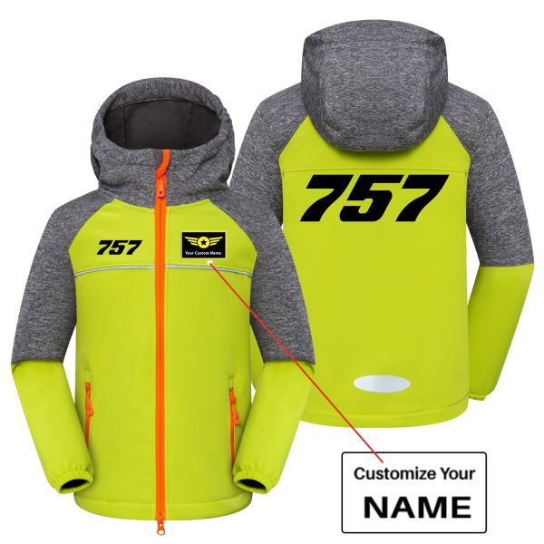 757 Flat Text Designed Children Polar Style Jackets Online