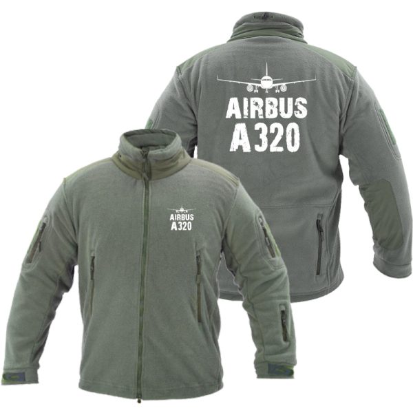 Airbus A320 & Plane Designed Fleece Military Jackets (Customizable) Online now