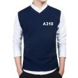 A310 Flat Text Designed Sweater Vests Online Hot Sale