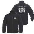 Airbus A340 & Plane Designed Fleece Military Jackets (Customizable) For Sale