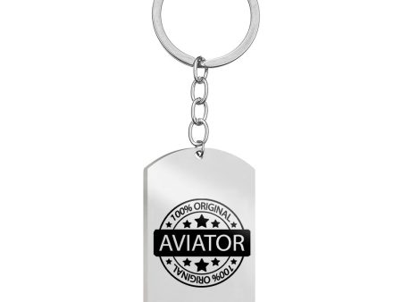 100 Original Aviator Designed Stainless Steel Key Chains (Double Side) Fashion