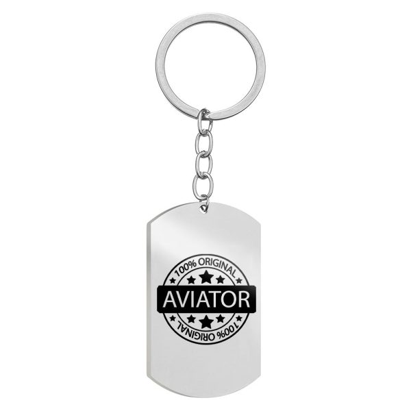 100 Original Aviator Designed Stainless Steel Key Chains (Double Side) Fashion