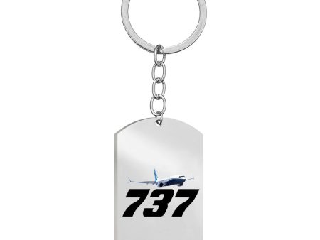 Super Boeing 737-800 Designed Stainless Steel Key Chains (Double Side) For Cheap