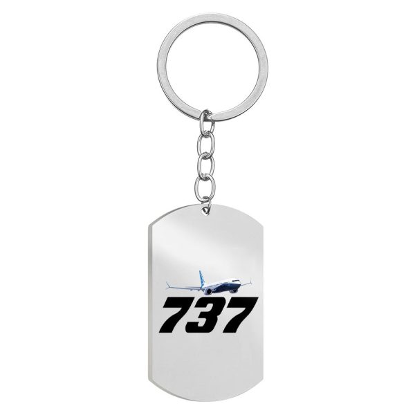 Super Boeing 737-800 Designed Stainless Steel Key Chains (Double Side) For Cheap