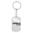 Airbus A310 & Text Designed Stainless Steel Key Chains (Double Side) on Sale