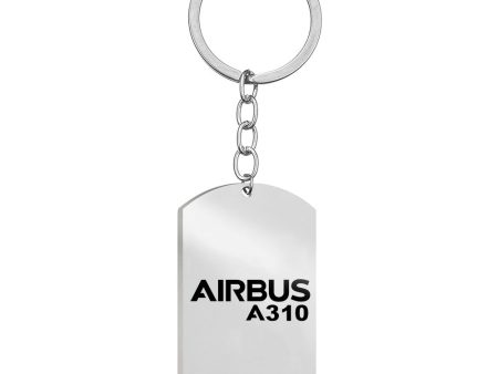 Airbus A310 & Text Designed Stainless Steel Key Chains (Double Side) on Sale