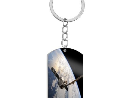 World View from Space Designed Stainless Steel Key Chains (Double Side) Discount