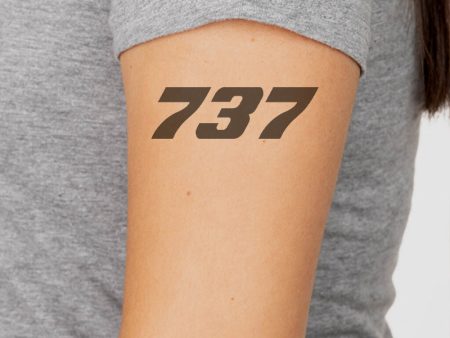 737 Flat Text Designed Tattoes Online