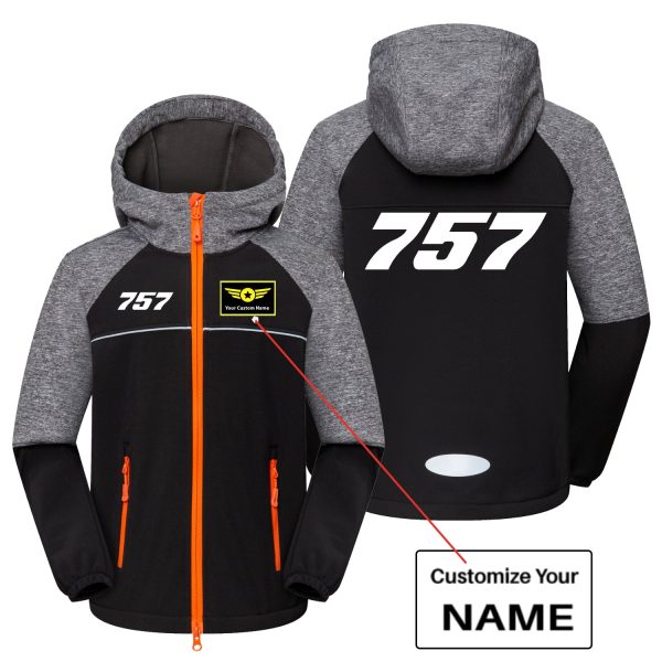 757 Flat Text Designed Children Polar Style Jackets Online