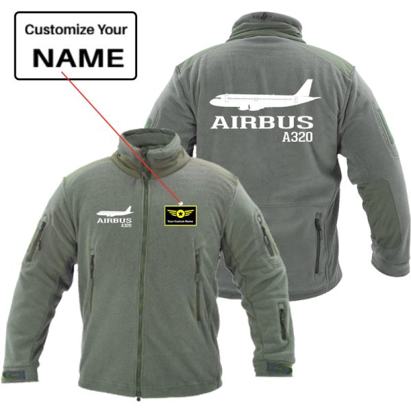 Airbus A320 Printed Designed Fleece Military Jackets (Customizable) Cheap