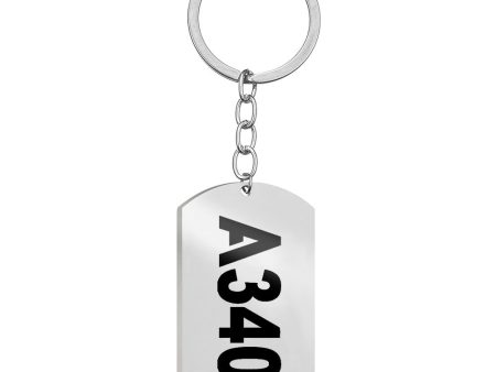 A340 Text Designed Stainless Steel Key Chains (Double Side) For Cheap