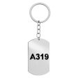 A319 Flat Text Designed Stainless Steel Key Chains (Double Side) For Discount