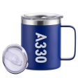 A330 Text Designed Stainless Steel Laser Engraved Mugs For Sale