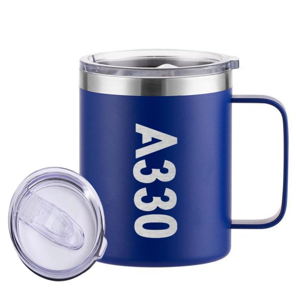 A330 Text Designed Stainless Steel Laser Engraved Mugs For Sale