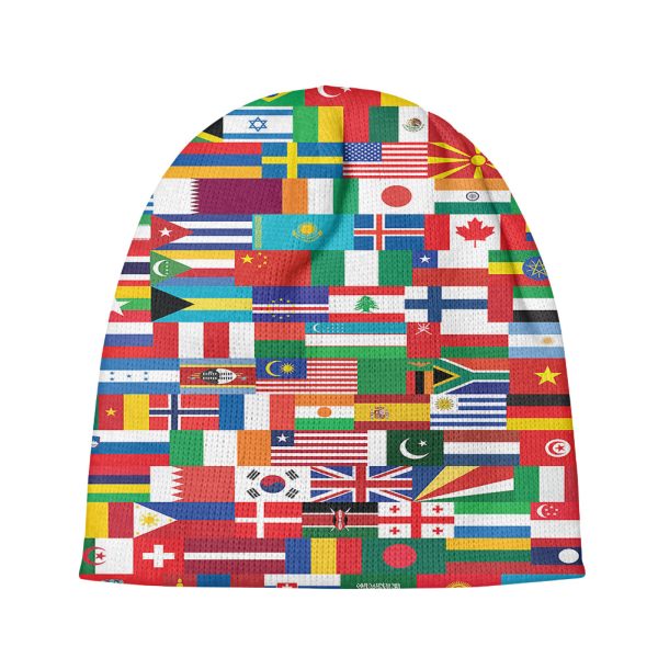 World Flags Designed Knit 3D Beanies Supply