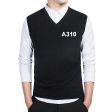 A310 Flat Text Designed Sweater Vests Online Hot Sale