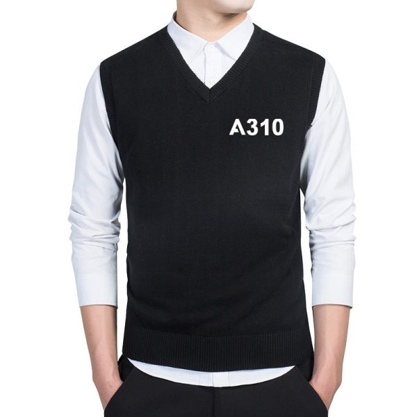 A310 Flat Text Designed Sweater Vests Online Hot Sale