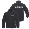 Airbus & Text Designed Fleece Military Jackets (Customizable) For Cheap