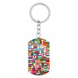 World Flags Designed Stainless Steel Key Chains (Double Side) Discount