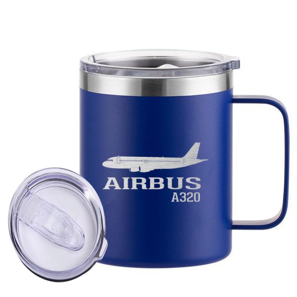 Airbus A320 Printed Designed Stainless Steel Laser Engraved Mugs Online Sale