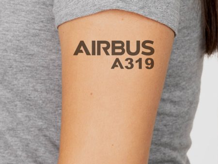 Airbus A319 & Text Designed Tattoes Discount