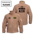 Airbus A330 & Plane Designed Fleece Military Jackets (Customizable) Online Hot Sale