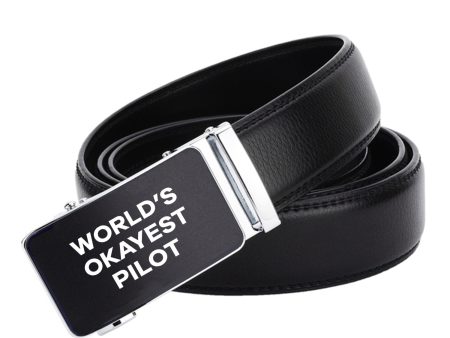 World s Okayest Pilot Designed Men Belts Fashion