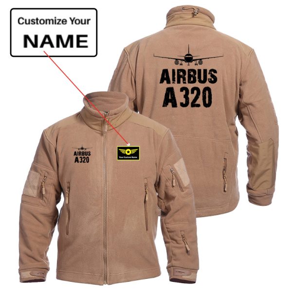 Airbus A320 & Plane Designed Fleece Military Jackets (Customizable) Online now