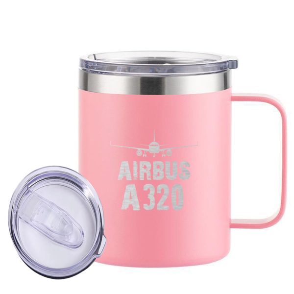 Airbus A320 & Plane Designed Stainless Steel Laser Engraved Mugs For Cheap