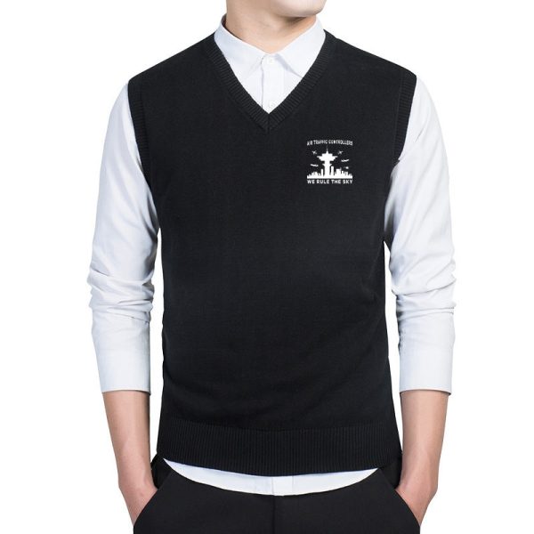 Air Traffic Controllers - We Rule The Sky Designed Sweater Vests Fashion