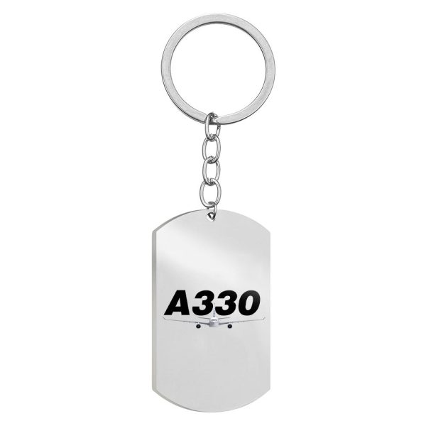 Super Airbus A330 Designed Stainless Steel Key Chains (Double Side) Hot on Sale