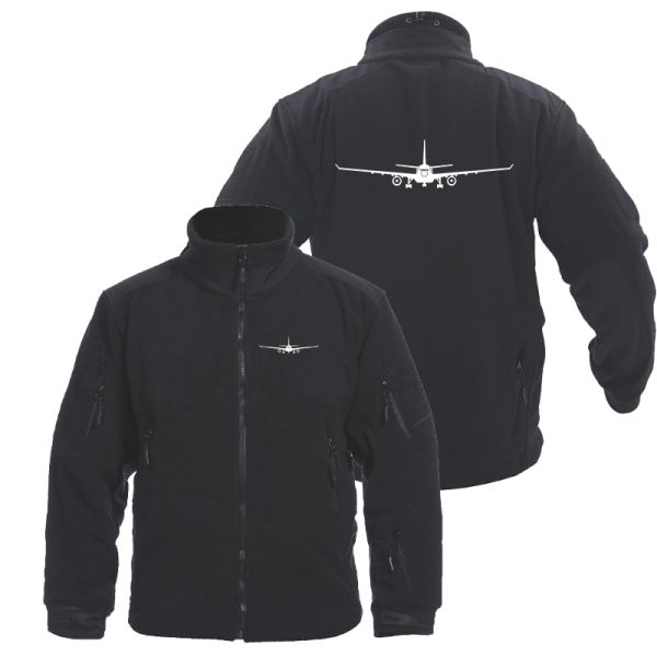 Airbus A330 Silhouette Designed Fleece Military Jackets (Customizable) Hot on Sale