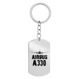 Airbus A330 & Plane Designed Stainless Steel Key Chains (Double Side) on Sale