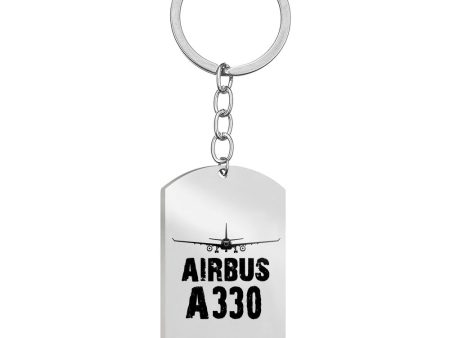 Airbus A330 & Plane Designed Stainless Steel Key Chains (Double Side) on Sale