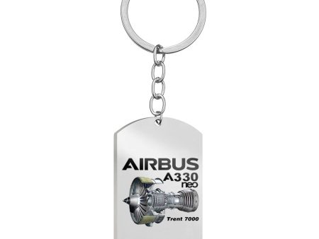 Airbus A330neo & Trent 7000 Designed Stainless Steel Key Chains (Double Side) Hot on Sale