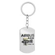 Airbus A330 & Trent 700 Engine Designed Stainless Steel Key Chains (Double Side) on Sale