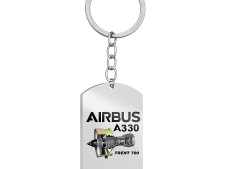 Airbus A330 & Trent 700 Engine Designed Stainless Steel Key Chains (Double Side) on Sale