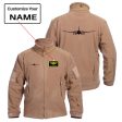 Airbus A330 Silhouette Designed Fleece Military Jackets (Customizable) Hot on Sale