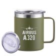 Airbus A320 & Plane Designed Stainless Steel Laser Engraved Mugs For Cheap