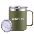 Airbus & Text Designed Stainless Steel Laser Engraved Mugs Hot on Sale