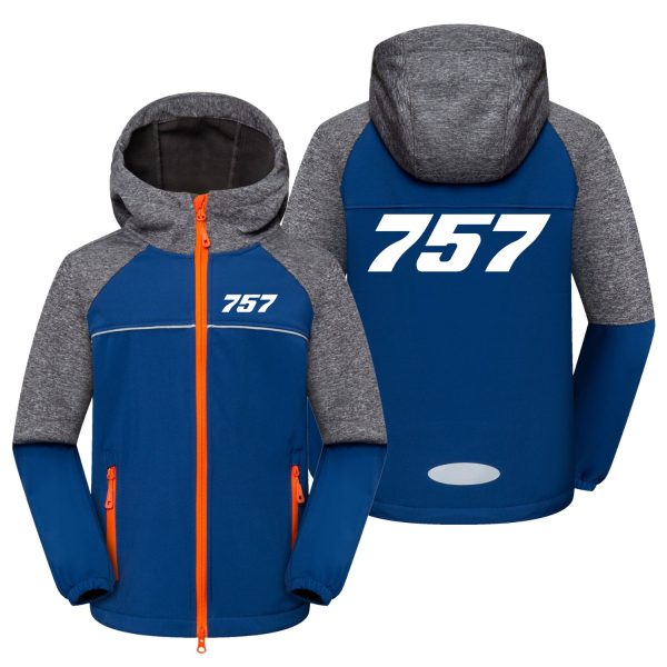 757 Flat Text Designed Children Polar Style Jackets Online