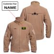 Airbus A320 Silhouette Designed Fleece Military Jackets (Customizable) Fashion