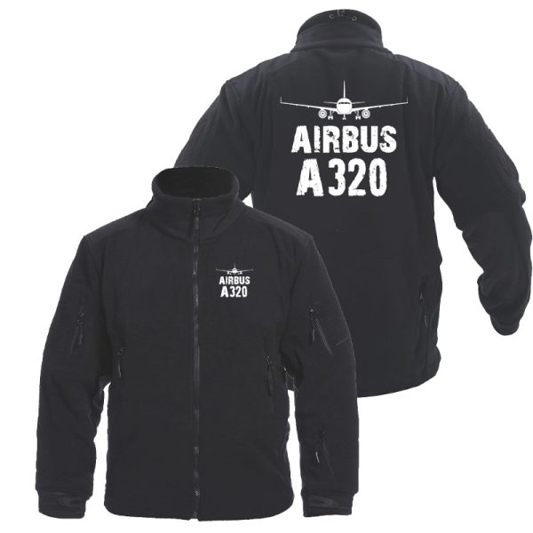 Airbus A320 & Plane Designed Fleece Military Jackets (Customizable) Online now