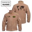 World Map (Text) Designed Fleece Military Jackets (Customizable) For Sale