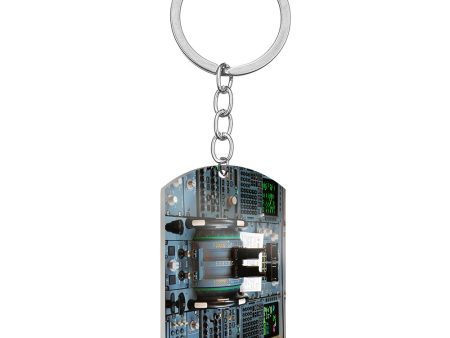 Airbus A320 Cockpit Designed Stainless Steel Key Chains (Double Side) Fashion