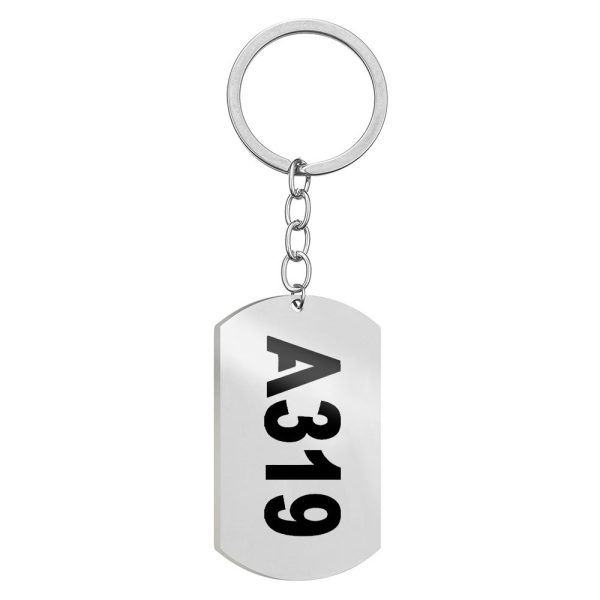 A319 Text Designed Stainless Steel Key Chains (Double Side) For Discount