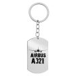 Airbus A321 & Plane Designed Stainless Steel Key Chains (Double Side) Supply